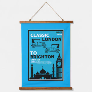 London Brighton Vintage Car Run Hanging Tapestry