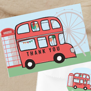 London British Bus Birthday Thank You Card