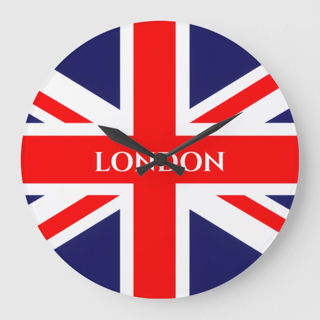 London  British Flag  Large Clock (Front)