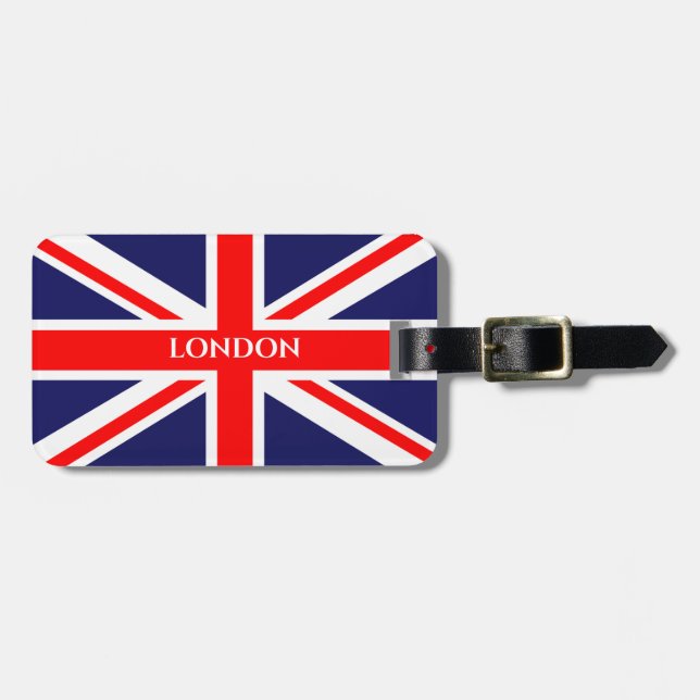 London  British Flag  Luggage Tag (Front Horizontal)