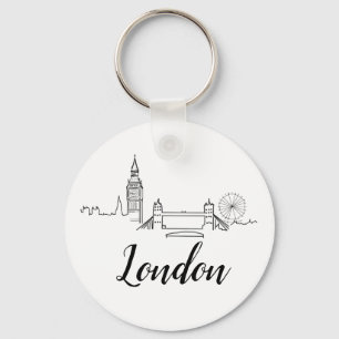London British Illustration Key Ring