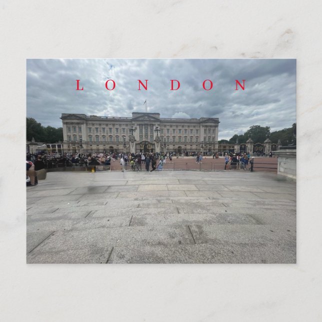London Buckingham Palace panoramic view postcard (Front)