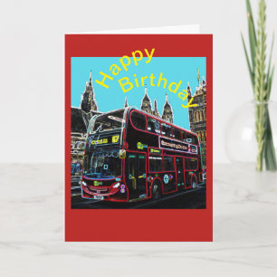 London bus Birthday Card
