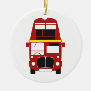 London bus double decker christmas tree ornament
