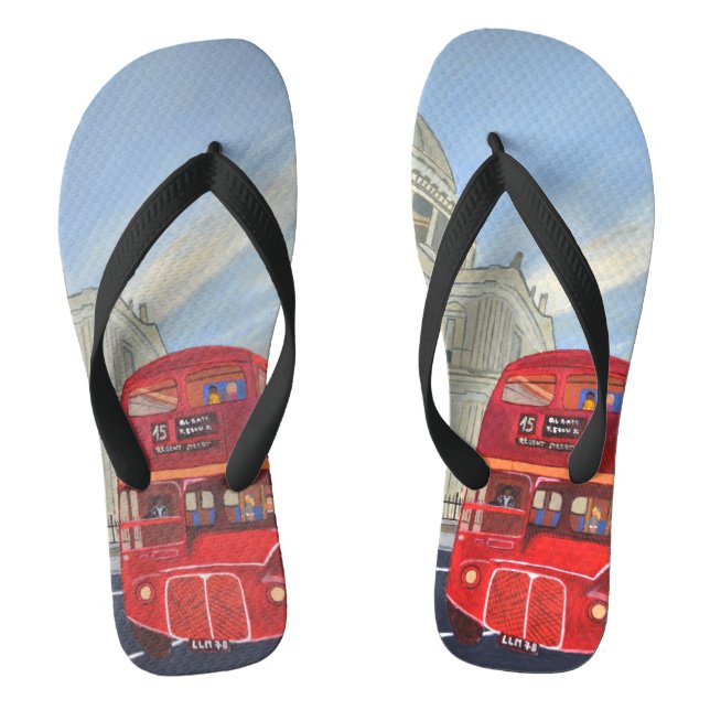London Bus Flip Flops  (Footbed)