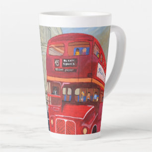 London bus latte mug