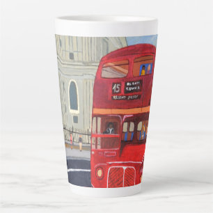 London bus latte mug
