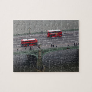 London Busses on Bridge Jigsaw Puzzle