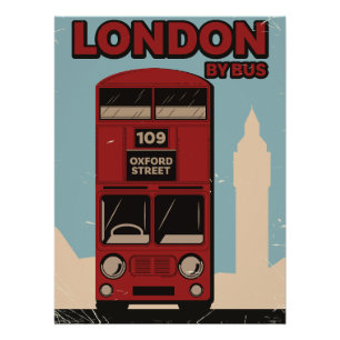 London By Bus Poster