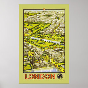 London by GWR (border) Poster