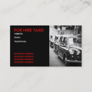 London cabbies business card