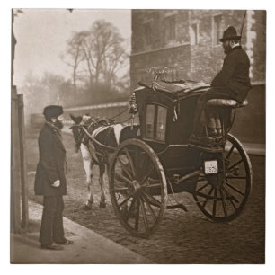 London Cabmen, from 'Street Life in London', 1877- Tile