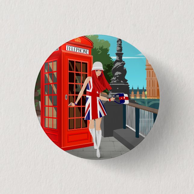 London Calling 3 Cm Round Badge (Front)