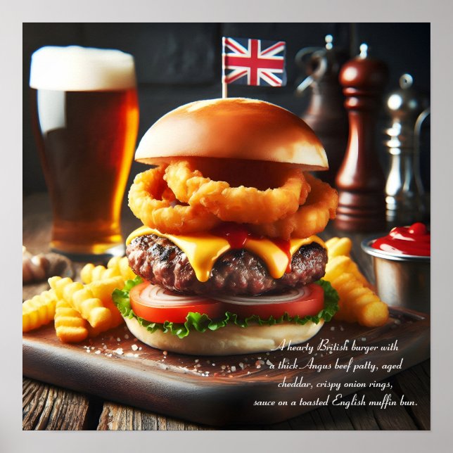 London Calling Burger Poster (Front)