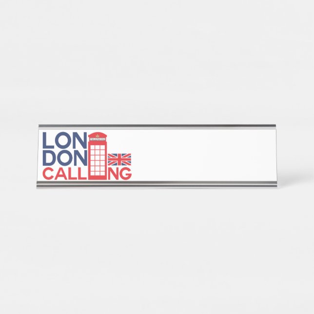 London Calling Desk Name Plate (Front)