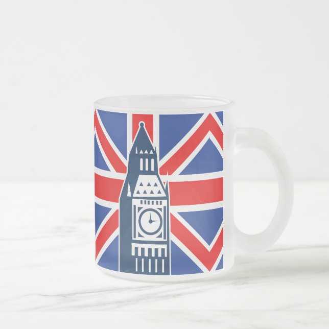 London Calling Frosted Glass Coffee Mug (Right)