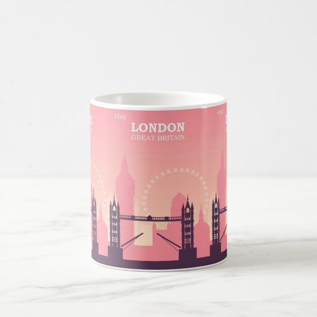 London Calling: Vintage Great Britain Travel  Coffee Mug (Center)