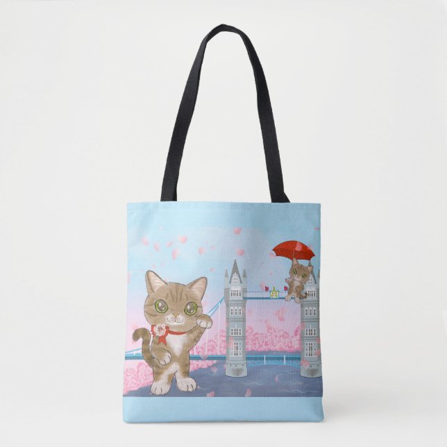 London Cat Tote Bag (Front)