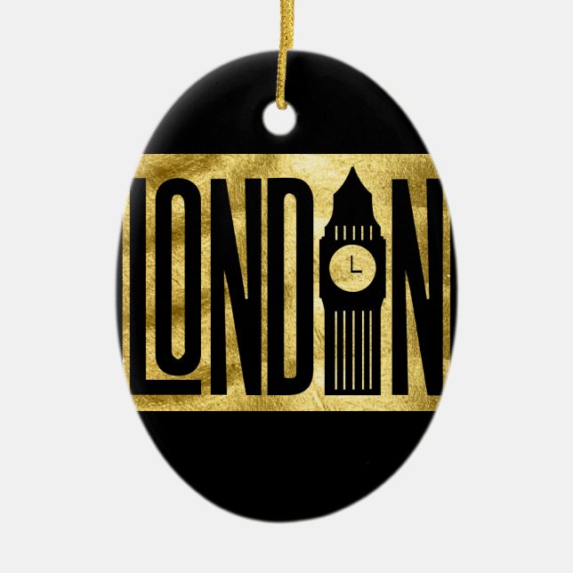 LONDON CERAMIC TREE DECORATION (Front)
