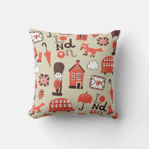 London Childish: Funny Pattern Design Cushion