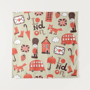 London Childish: Funny Pattern Design Tapestry