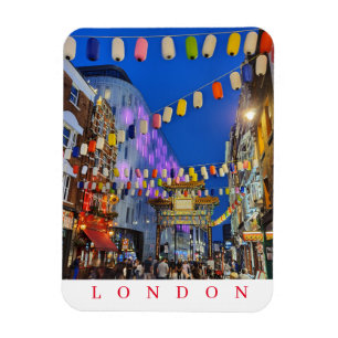 London Chinatown at night fridge magnet