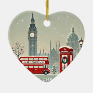 London Christmas Big Ben & Festive London Ceramic Tree Decoration