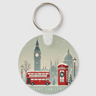 London Christmas Big Ben & Festive London Key Ring