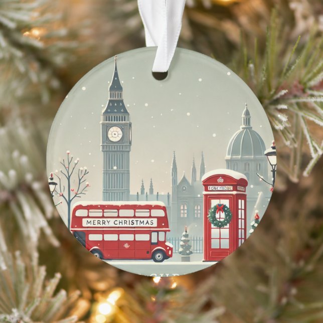 London Christmas | Big Ben & Festive London Ornament (Tree)