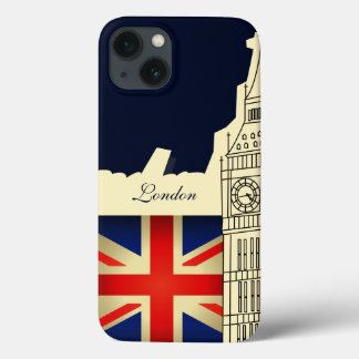 London City Big Ben Great Britain Flag iPhone 13 Case