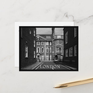 London City Black and White Custom Text Postcard