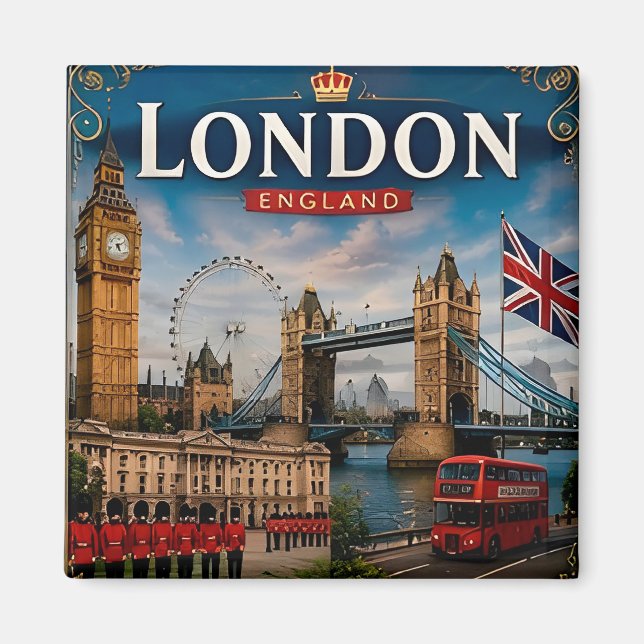 🧲 London City Break Memory From England 🏙️ Magnet (Front)