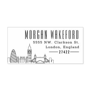 London City Customised Address Self-inking Stamp