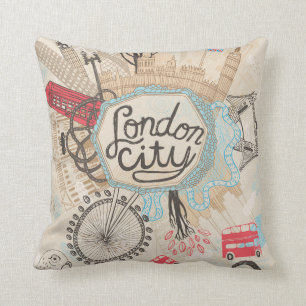 London City Doodle Art Cushion