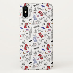 London City Doodles Pattern iPhone X Case