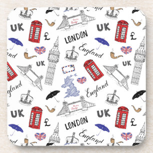 London City Doodles Pattern Coaster