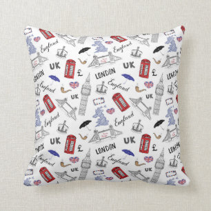 London City Doodles Pattern Cushion