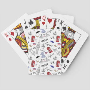 London City Doodles Pattern Playing Cards