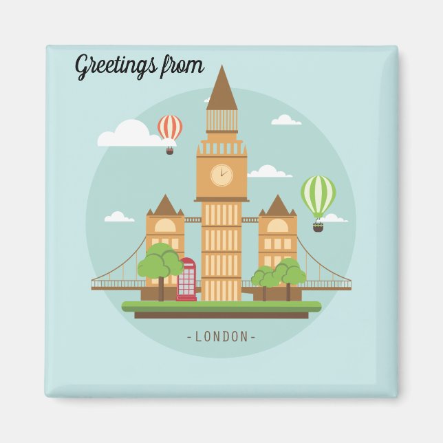 London City Illustration Magnet (Front)