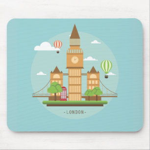 London City Illustration Mouse Mat