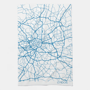 London City Map Kitchen Towel