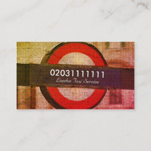 London City Mosaic Effect Taxi Service Business Card