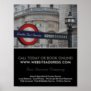 London City Mosaic Effect Taxi Sign Advertising