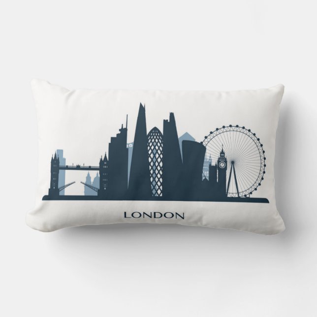 London City Skyline Lumbar Cushion (Front)
