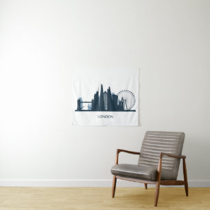 London City Skyline Tapestry