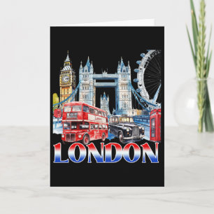 London City Souvenir Vintage British Vacation Vibe Card