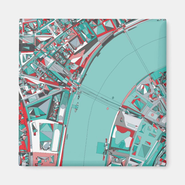 London City Structure Map Magnet (Front)