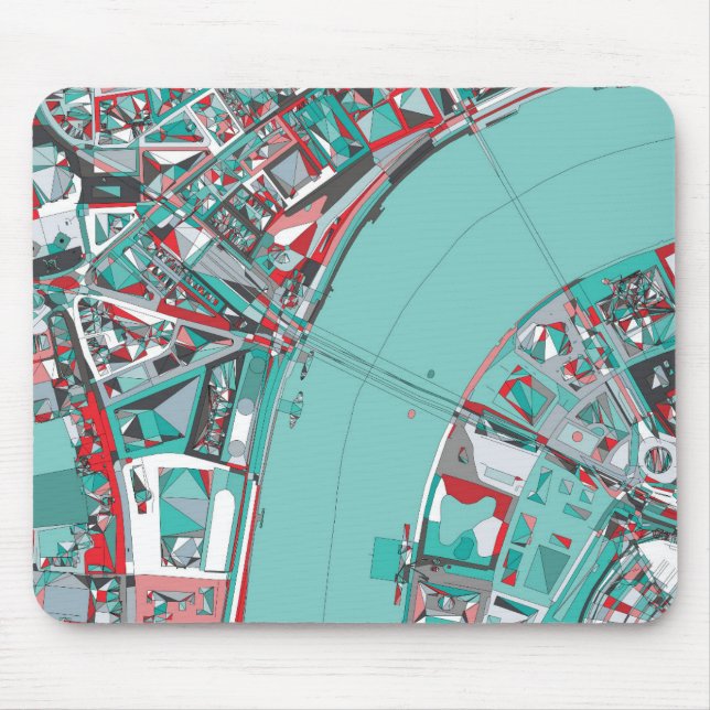 London City Structure Map Mouse Mat (Front)