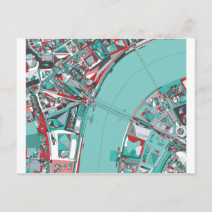 London City Structure Map Postcard