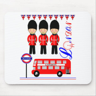 London City UK Red White Blue Union Jack Cute Mouse Mat